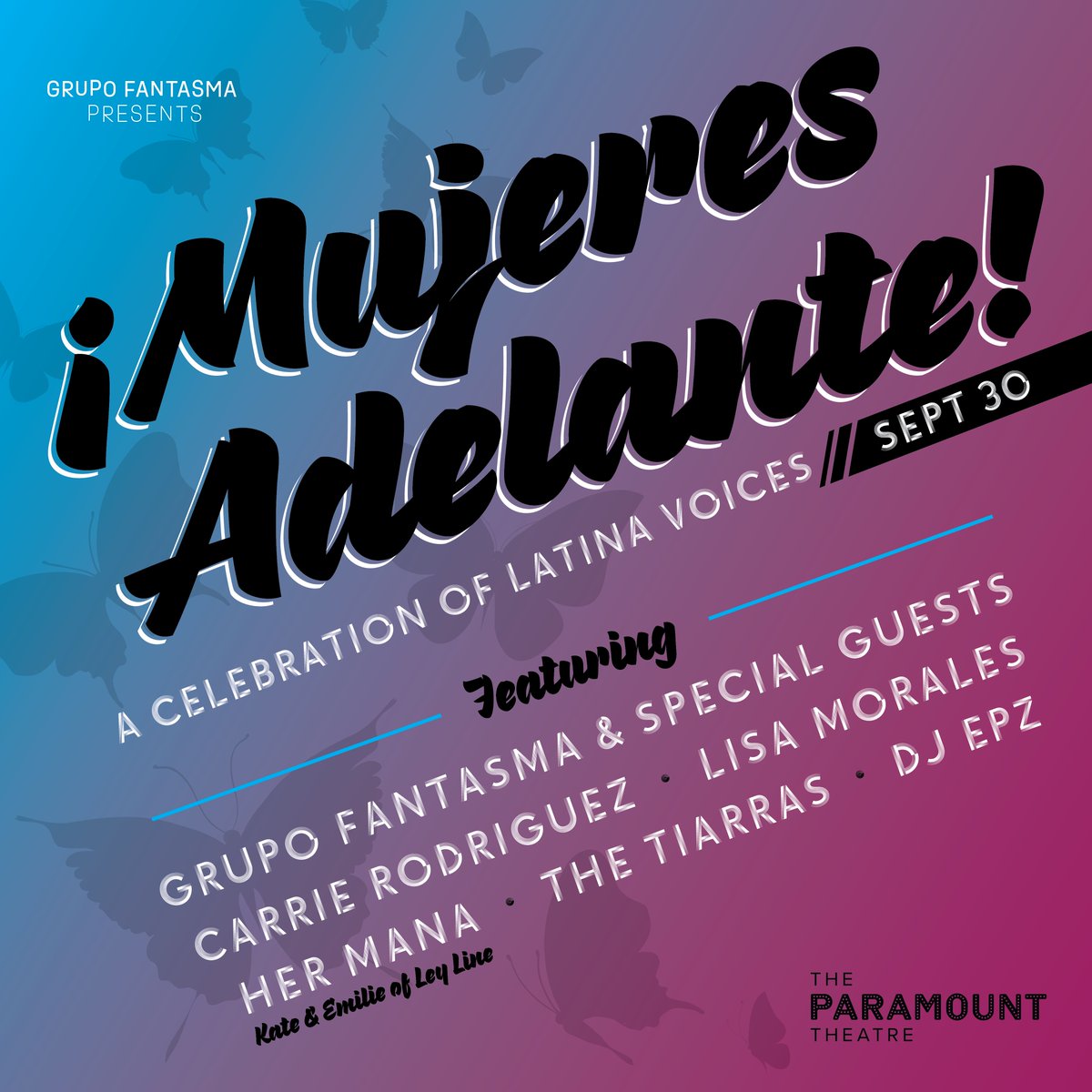 The KUTX 10th Birthday Concert Series presents <a href="/grupofantasma/">Grupo Fantasma</a> - ¡Mujeres Adelante! A Celebration of Latina Voices at <a href="/ParamountAustin/">Paramount Theatre</a> on Saturday, September 30th, featuring <a href="/carriemusictx/">Carrie Rodriguez</a> Rodriguez, <a href="/TheLisaMorales/">Lisa Morales</a>, <a href="/thetiarras/">the tiarras</a>, DJ EPZ &amp; more!

Get tix kutx.org/kutx-presents/…