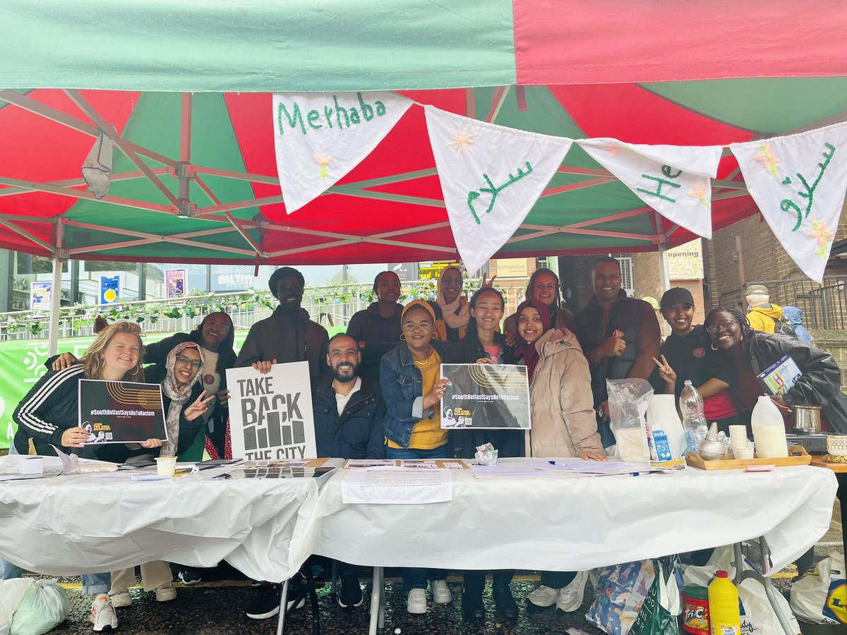 PPR_Org's tweet photo. Absolutely brilliant day with these legends at #OpenBotanic! We held a solidarity stall for businesses experiencing a relentless racist intimidation & were blow away with the kindness and care of the S Belfast public! #KindEconomy chefs shared food from Morocco, Kurdistan & Iraq! https://t.co/BMBUCIYDMC