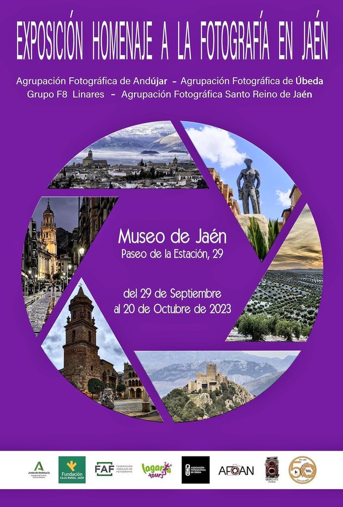 Con motivo del L aniversario de la "Agrupación Fotográfica Santo Reino", de Jaén, participamos en la EXPOSICIÓN HOMENAJE A LA FOTOGRAFÍA EN JAÉN 

MUSEO DE JAÉN
Inauguración: 29 / 09 / 23
19:30 h

#fotografia #fotografos #arte #exposicion #grupof8 #linares #jaen #andalucia