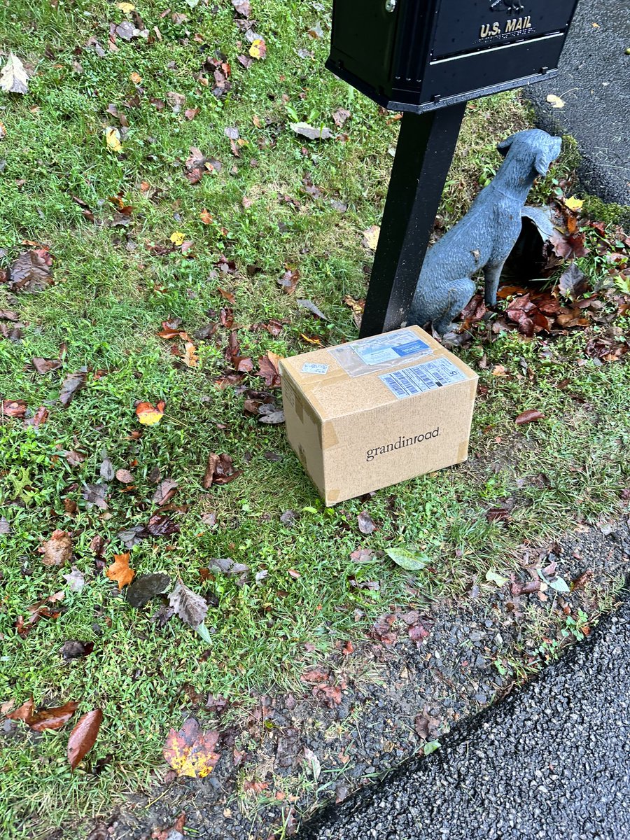 ephIII69's tweet photo. @USPS @USPSHelp 

Really … it’s raining in Northern Virginia and we have a drop enclosed box 15 feet from the mailbox. https://t.co/gxtAFI2Rq5