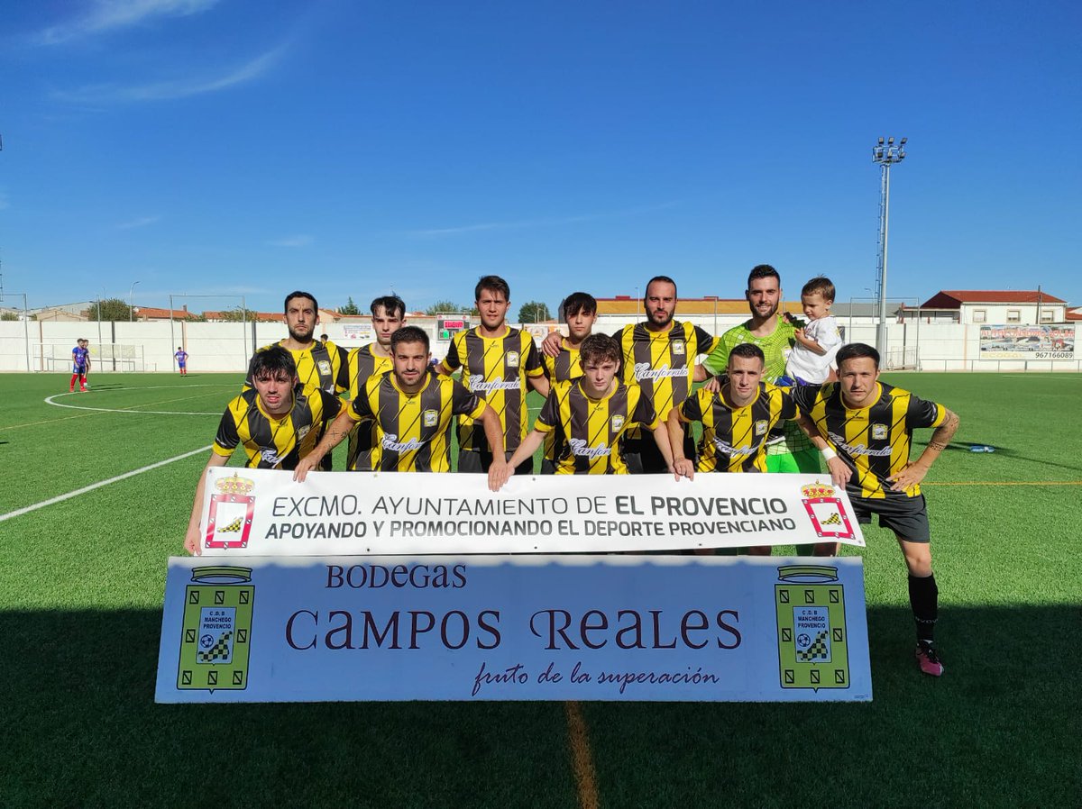 manchegoprov's tweet photo. Se acabó con victoria por 3-0.
Kampi⚽
Javi Jerez ⚽
Nete⚽
Gran partido de los chicos para seguir con la buena línea de inicio de temporada. 
A seguir señores!! 
AÚPA MANCHEGO!! 
💛🖤 https://t.co/I6qgxndiHq