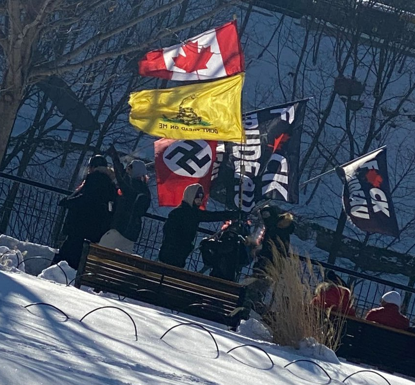 DivebumChef's tweet photo. If the convoy picture pissed you off and the recent HoC standing ovation doesn't... shake your head.

This is about being Canadian, not Liberal or Conservative, NDP, Bloq, etc. CANADIAN.

Both should piss you off, unless you like Nazi's, in which case fuck yourself. https://t.co/7pGosuO4Nc