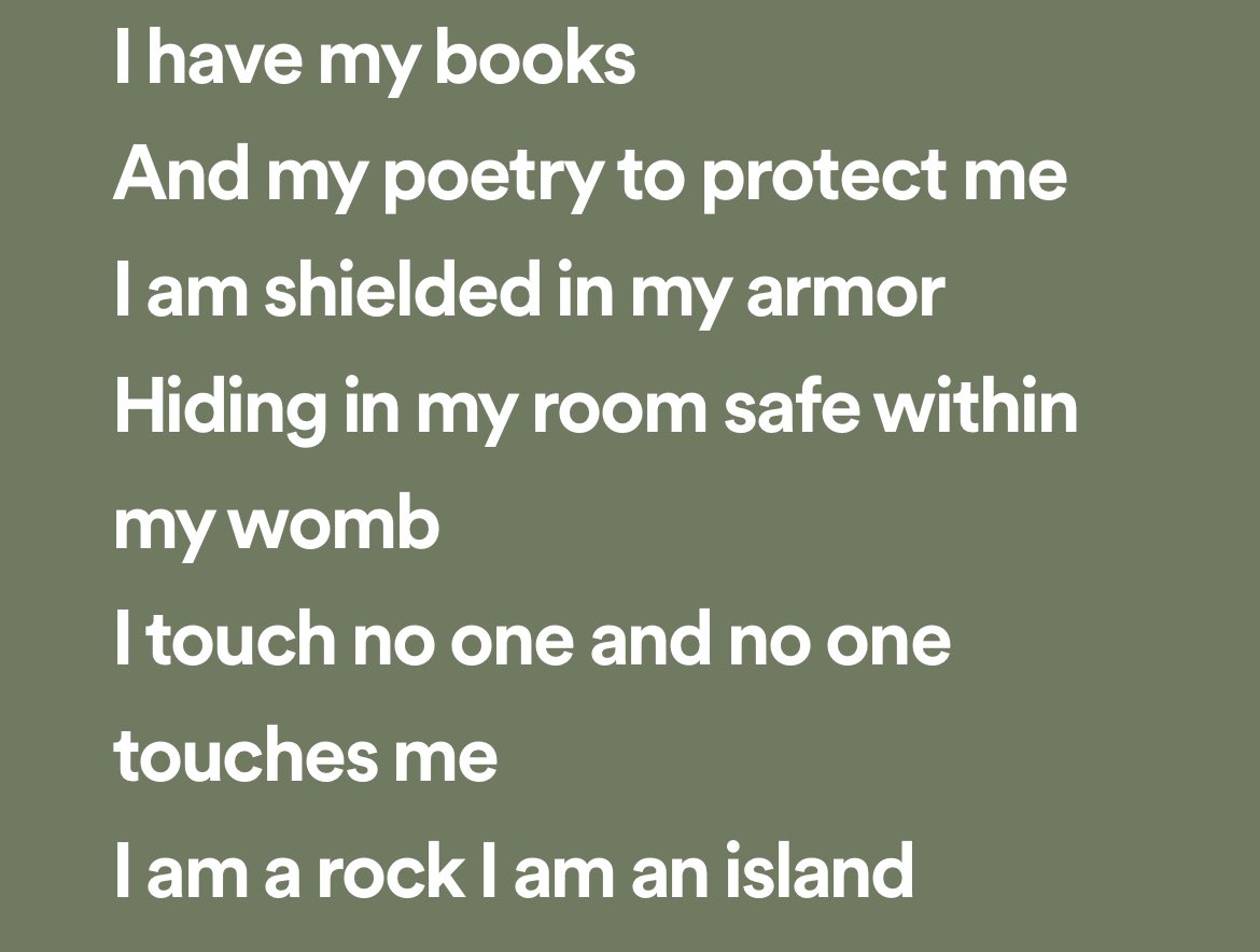 eathedocument's tweet photo. paul simon did not personally speak to me during my teenage girl years with these lyrics for this disrespect https://t.co/uKJ5tBBhDx