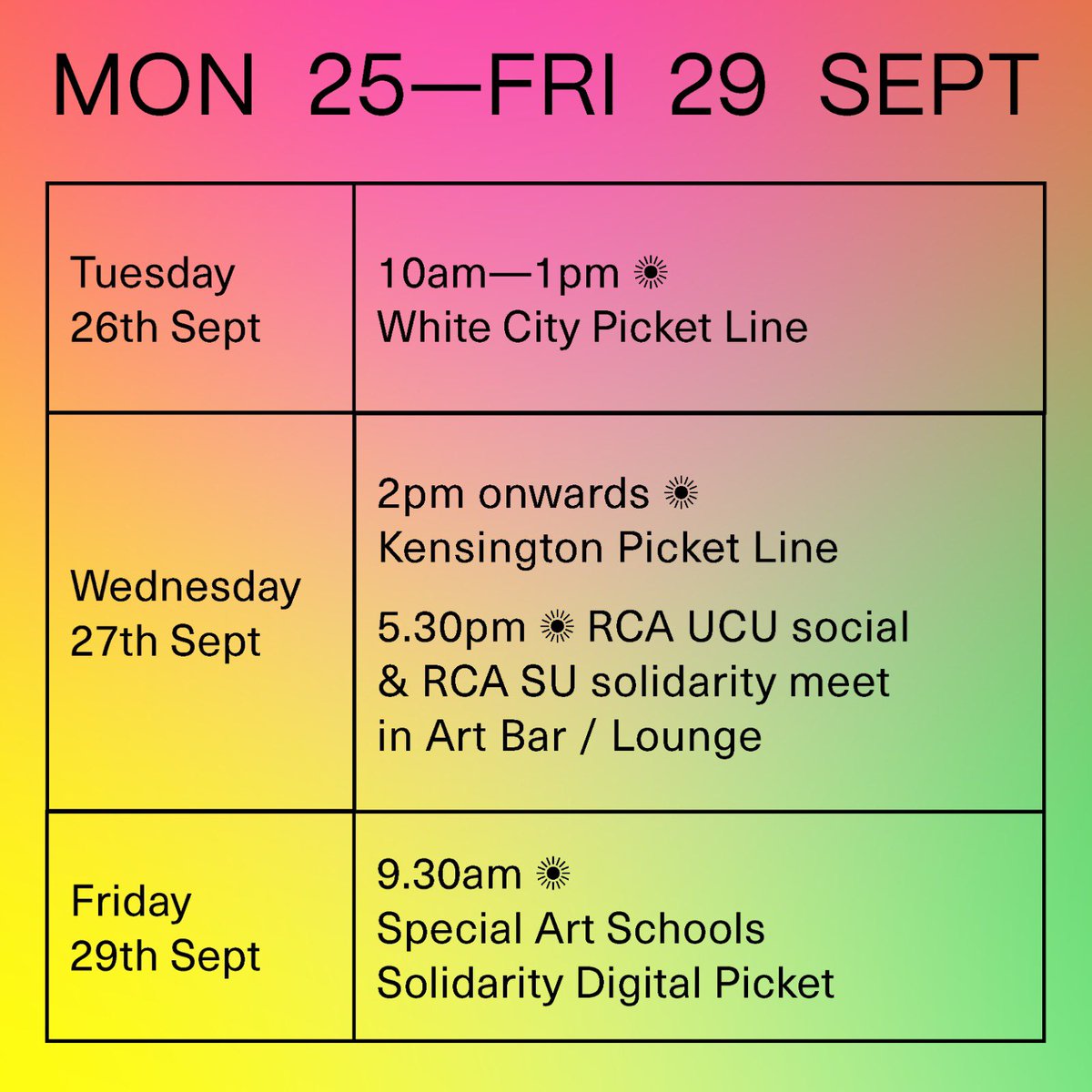 Our branch voted unanimously to continue strike action this week so we will be out on strike 25-29 September ✊✊✊ we are still fighting against pay deflation, inequalities, casualisation and unsafe workloads #UCURising 🔥🔥🔥