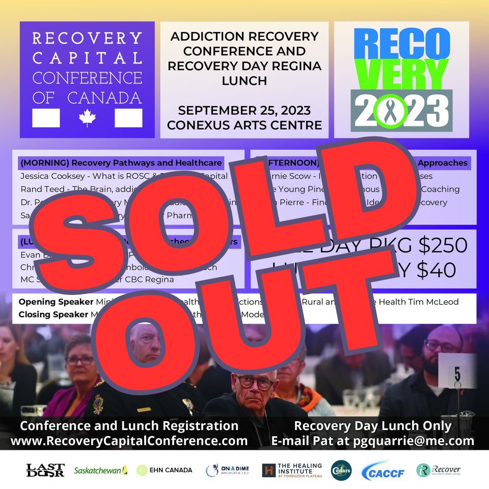 SOLD OUT - the #NewWestRecovery Team is heading to the Saskatchewan Recovery Capital Conference to share about #ROSC, #RecoveryCapital #RecoveryCommunities to a full house
