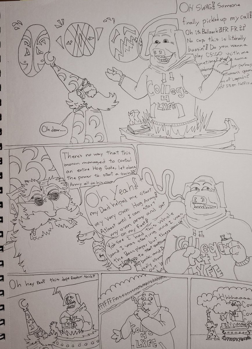 Mrwizeerd's tweet image. Ballzack&apos;s chronicle&apos;s: The Hog Saga (pages 1-4)
