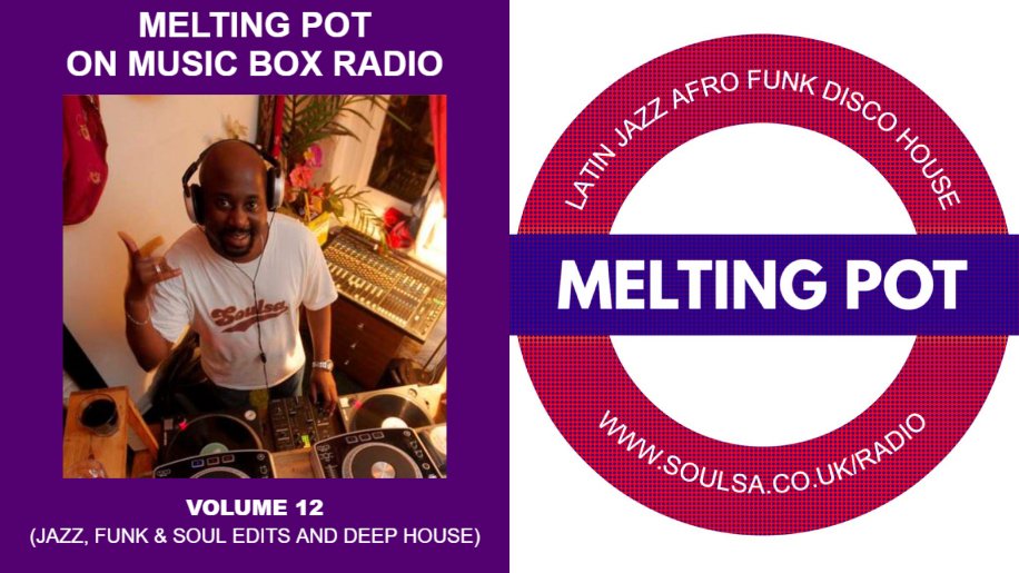 meltingpot4u's tweet photo. Check out the 1⃣2⃣th Melting Pot Show on @MusicBoxRadioUK 📻🇬🇧 with #Soulsa’s Mr Boogie a.k.a The Vinyl Junkie 🎧 (@MeltingPot4U) via @Mixcloud by clicking here ➡️ https://t.co/QvpIp748QV. #MeltingPotTheShow #LatinJazz #Jazz #Funk #Soul #Edits #DeepHouse https://t.co/Ehzh1lw7rv