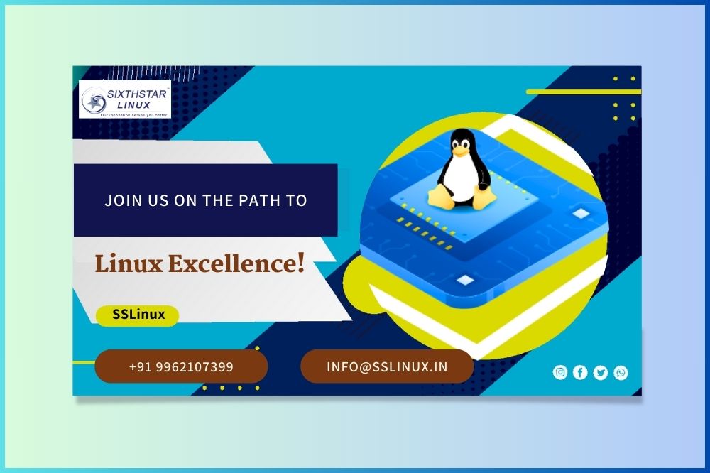 SixthStarLinux's tweet image. Are you ready to elevate your Linux skills and unlock a world of possibilities? Click the link below to learn more and start your Linux journey with SSLinux!
bit.ly/3qjPA47
#LinuxCertification #Training #linuxtrainingindia #linuxtraining #linux #linuxtraininginchennai