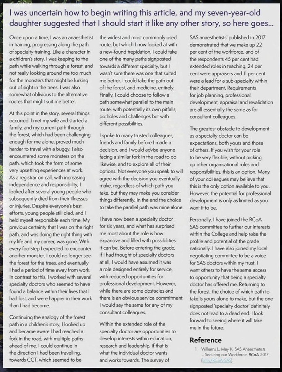 Today starts #SASWeek23 

A neglected part of the workforce

If we spent a fraction of the time we spend talking about AAs- &amp; talking about how we could support these amazing folks? 

We will make progress

Follow @sas_collective to learn more

And an article from @RobJimFleming