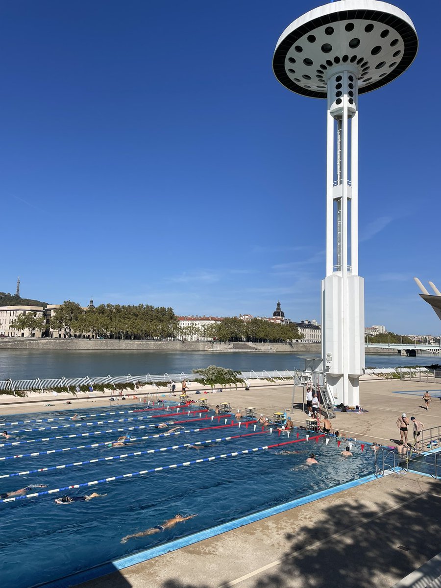 wrightysmithy's tweet photo. Lyon Lido has a great location. A swim before the amazing atmosphere at #FRAvITA Allez les bleus! 🇫🇷 https://t.co/NY5ZyNbwBd