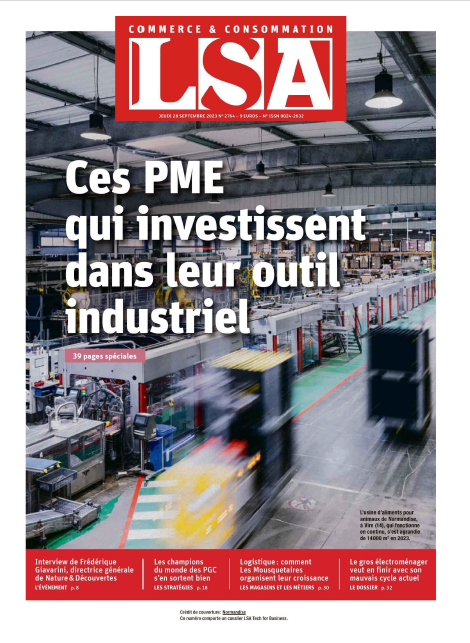 NormandiseP's tweet photo. Dans son numéro 2764 du 28 septembre 2023, @LSA Magazine met en avant les PME et ETI françaises qui investissent dans leur outil industriel. 🇫🇷 🏭 🔧 🧑‍🔬
#NORMANDISEPetFood #MadeInFrance #BienêtreAnimal #ResponsabilitéEnvironnementale #VitrineIndustrieDuFutur #fierte https://t.co/JGeSqvLThO