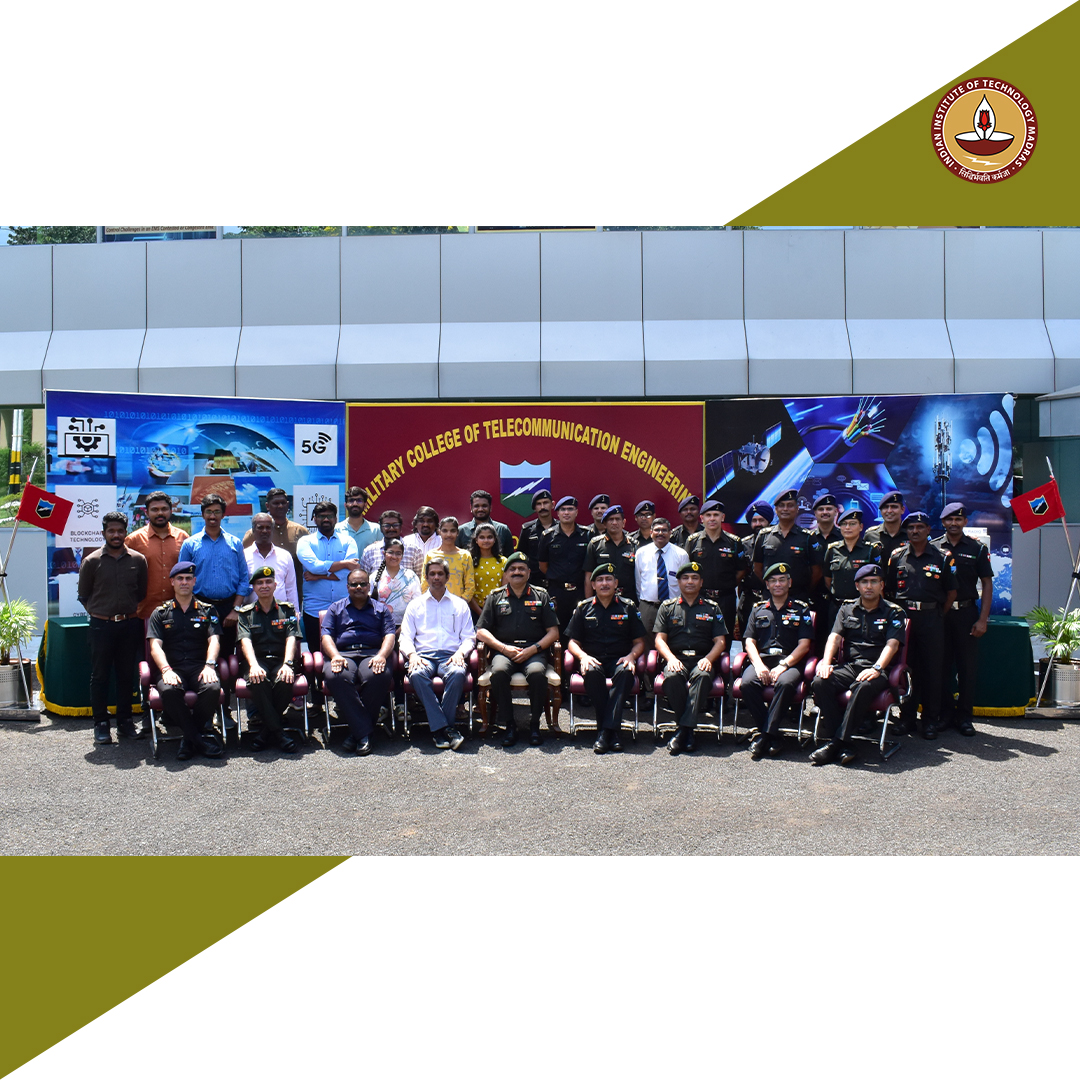 @iitmadras achieved a major milestone with the first-ever #5Gi Test Bed (developed by #IITMadras, Kanpur, Bombay, SAMEER and CEWiT) deployment outside their campus at MCTE, Mhow for #IndianArmy. A successful voice and video call connected #MCTE and #ARTRAC on their Raising day.