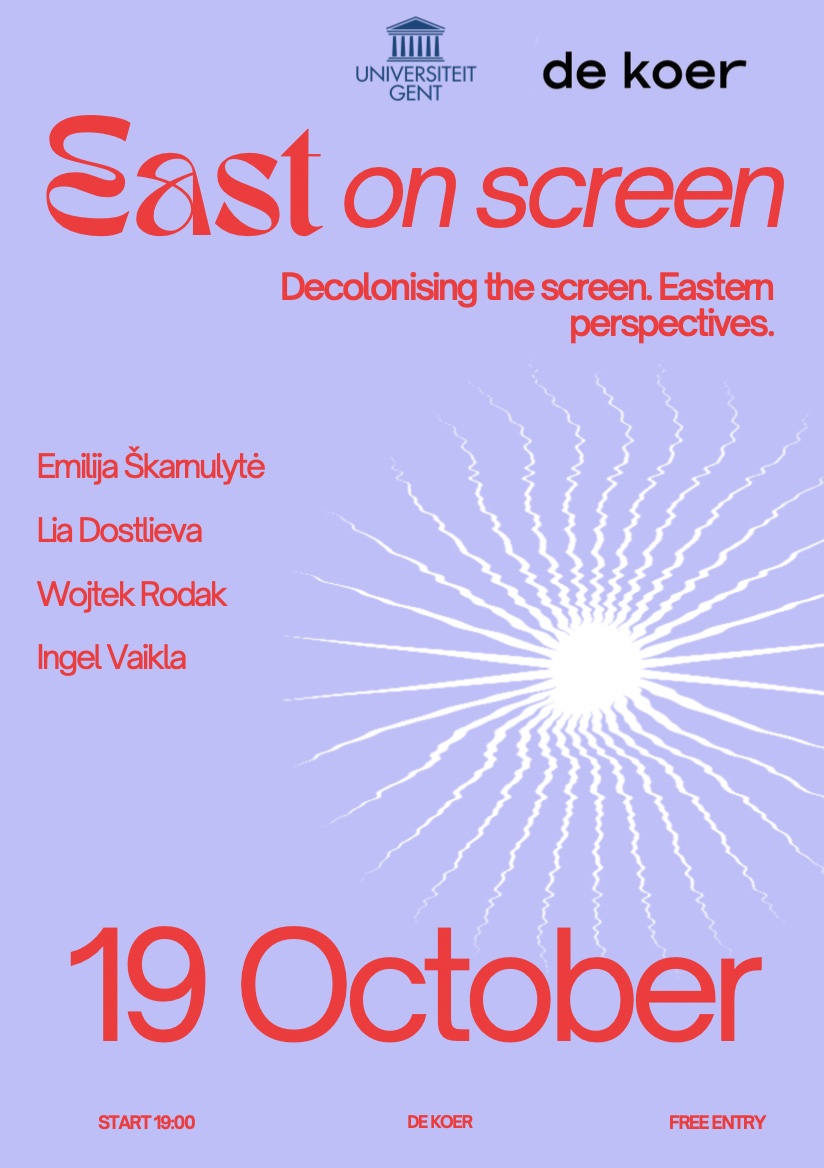 Next Thursday me and <a href="/BellaSardinella/">Izabella Wódzka</a> are hosting a film screening of art house shorts as part of a doctoral school programme engaging with post-colonial and post-socialist dialogues.  Come to spend an evening with us at a lovely squat of de Koer, Meibloemstraat 86 in Ghent!