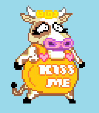 Dunno why but I felt like I needed to draw a cow and now I feel better. 
-
#Pixelart #IndieGameDev