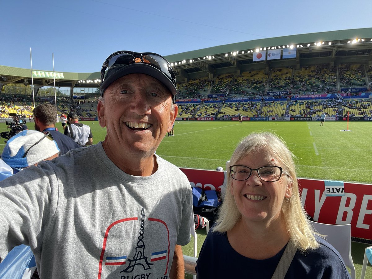 wrightysmithy's tweet photo. Final game of our #RWC2023 grand voyage. #JAPvARG. Great characters in the crowd and great match on the pitch. Thank you @JRFURugby https://t.co/JvqNBOY2Vl