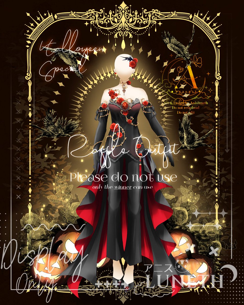 anisluneth's tweet photo. [ Raffle Outfit Halloween ]

Prize: Full Rendered Outfit Gothic Vampire &amp; Fairy themed for Two people

How to participate  
- Follow (new follower are welcomed! No private/raffle account)
-RT&amp; Like
-Leave a comments with good prayer 🙏

End  on 12 October 2023 15.00 Jakarta Times https://t.co/GwemCmmTrD