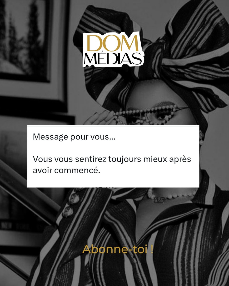 DomMedias's tweet photo. Message pour vous...
#DomInforme #WomenEmpowerment https://t.co/eoklH7DcCe