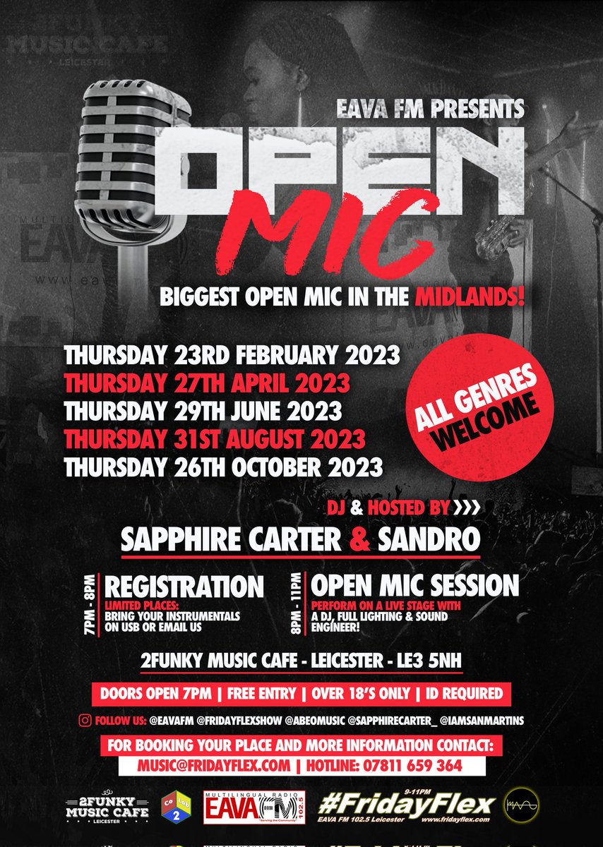 FREE #OPENMIC Thursday 26th October <a href="/2funkymusiccafe/">2Funky Music Cafe</a>! Will be our last one the year! Dont forget to bring your music, will be! 🔥🔥🔥

See you there!

📻🔉🎵🎧🎙💯👑😎👊🏾💪🏾🙌🏾🙏🏾