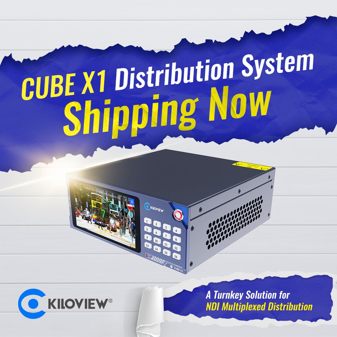 kiloview's tweet image. Kiloview CUBE X1, a turnkey solution for NDI multiplexed distribution, is shipping now!

If you want to buy CUBE X1, please visit our website: kiloview.com/en/buy/ and find the nearest distributor or reseller.

#Kiloview #ndi #streaming #livestream #livestreaming