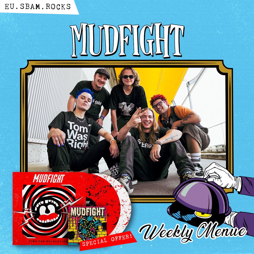 sbamrocks's tweet photo. SBAM‘s WEEKLY MENU! 🍽️ This week, @mudfightband &amp; @victorykidband have a delicious offer!

https://t.co/ffmHshFSdd

#sale #sbäm #mudfight #victorykid https://t.co/N1NNDOCG4A