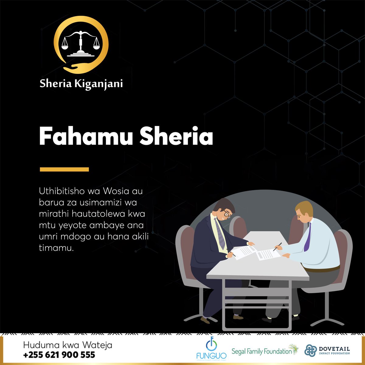 SheriaKiganjani's tweet photo. FAHAMU SHERIA ya Jumatatu hii ni kutoka Kifungu cha 23 cha SHERIA YA MIRATHI.
#sheriakiganjaniapp #sheriakiganjani #legaltech #legalgurus #skfahamusheria #sheriayamirathi #mirathi https://t.co/UxwZBaF4uF