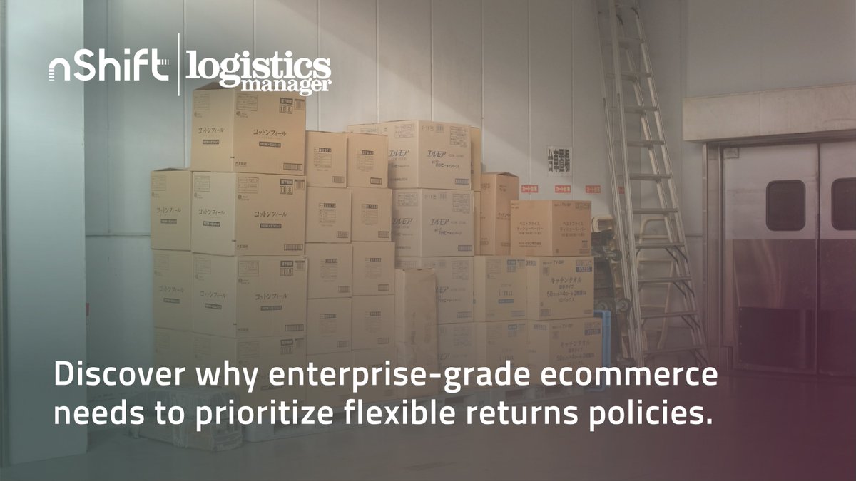 In this @LogisticsManagr piece, nShift's CTO Mattias Gredenhag examines the importance of enterprises' use of ecommerce shipping solutions that facilitate flexible return policies to improve the customer experience. bit.ly/45gcNTv