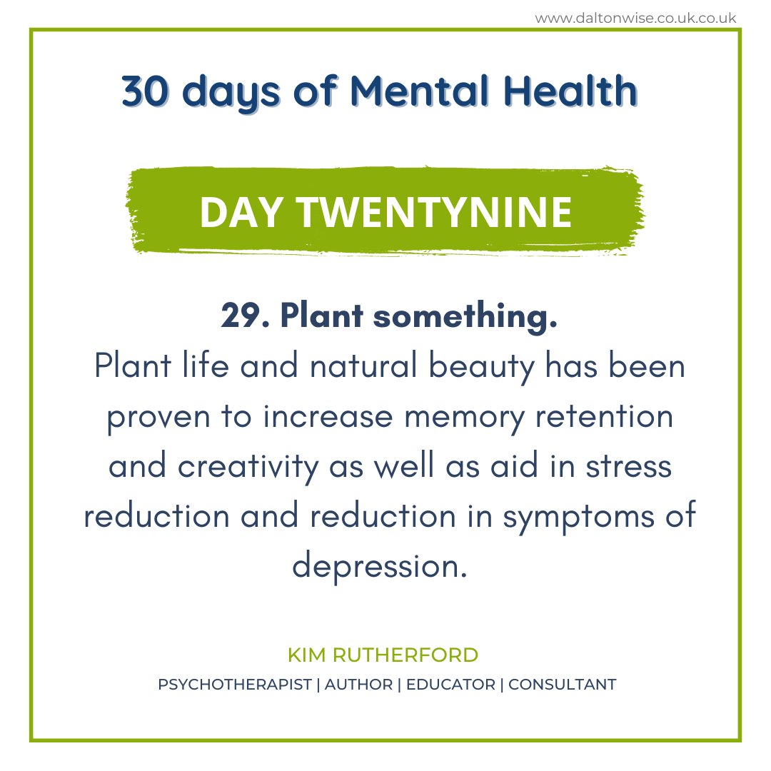 Mental Health Awareness should be everyday. 
I will be sharing daily tools and tips leading to World Mental Health Day on October 10th.
Here is Day Twenty Nine
#mentalhealth #mentalhealthawareness #mentalwellbeing #mindful #worldmentalhealthday