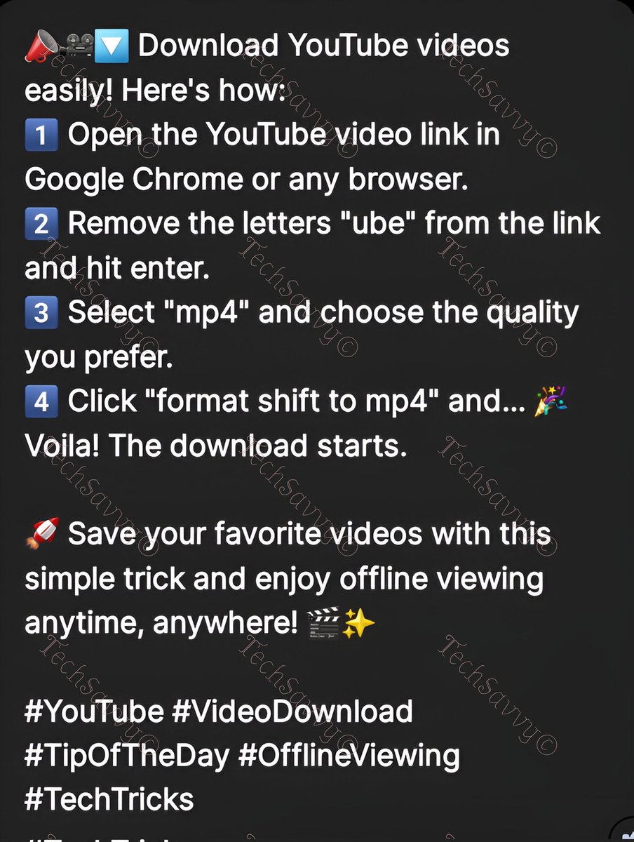SherNewC's tweet image. HOW TO DOWNLOAD YOUTUBE VIDOES #TechTricks #YouTube