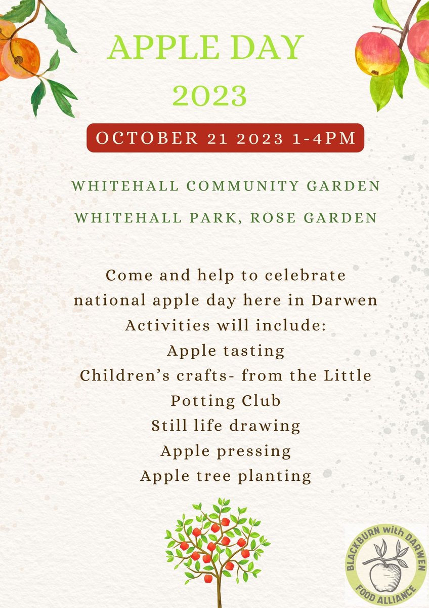 Off to Whitehall Park later to plan the up and coming Apple Day here in Darwen.  Lots of appley fun things to do and we will even be adding to the apple orchard.  #buylocalblackburn #buylocaldarwen #goodfoodmovement #puttingafacetoourfood #AppleEvent #apples