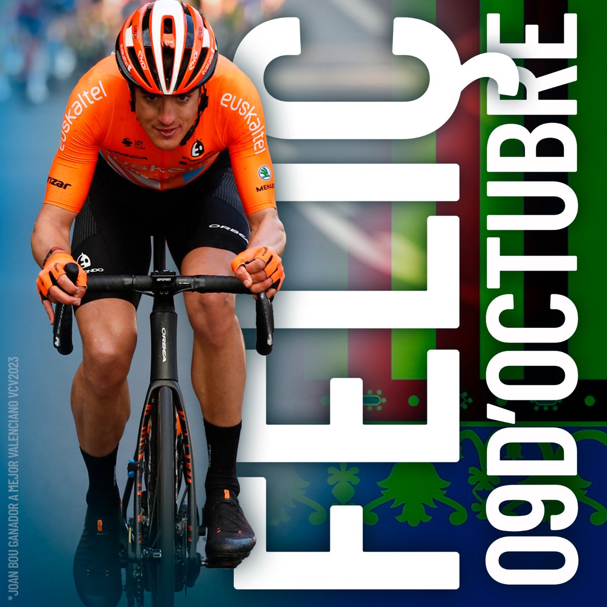 🔵 🔴 🟡 FELIÇ 9 D'OCTUBRE 🔵 🔴 🟡

🚴‍♂️ 🚴‍♀️  Des de la VCV - Volta a la Comunitat Valenciana, la prova esportiva més antiga de quantes se celebren en la nostra terra, us desitgem un feliç dia a tots els valencians i valencianes 🚴‍♂️ 🚴‍♀️

#VCV #VoltaValenciana #9Octubre