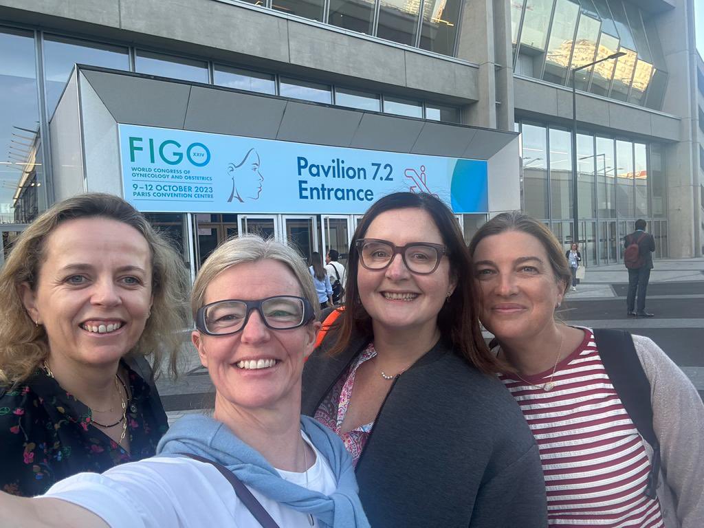 Settling in to #figo23 today- lovely to have multi hospital representation from @RotundaHospital @CoombeHospital @wearetuhf @NWIHP our lovely Sydney pal! @FIGOHQ @climurphy @SharonMCooley1