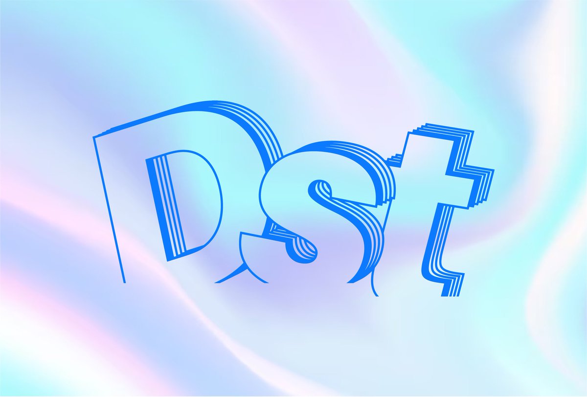dst_official_'s tweet photo. Dustin Special Album 3.5 th Logo Meaning of the logo: The blue/white/rainbow color scheme signifies refreshing, and the letters “DST” are five-fold, meaning the five Dustins. https://t.co/h0QlOuepSa