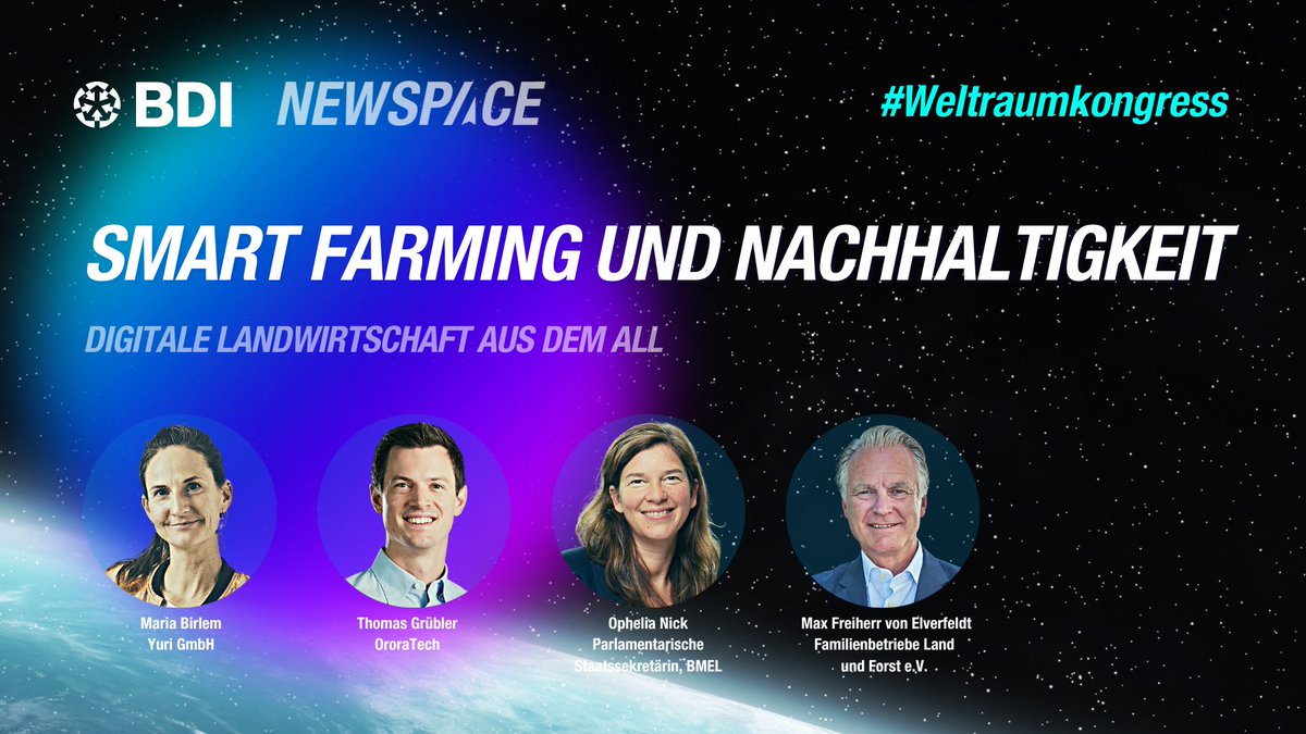 #NewSpace hilft Lebensmittel nachhaltiger zu produzieren und Emissionen zu vermeiden. Smart Farming bietet große Chancen für mehr #Nachhaltigkeit. 🌾 Mehr über digitale Landwirtschaft aus dem All gibt's am 18.10. beim #Weltraumkongress
Jetzt anmelden: bdi.eu/weltraumkongre…