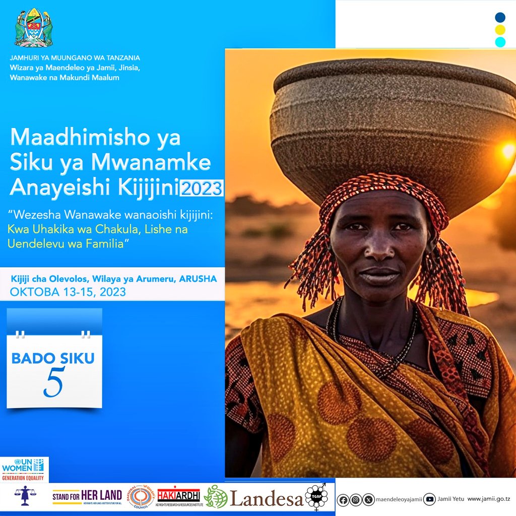 Counting down 5 days to go #S4HL will host rural women Forum, a space for rural women to share knowledge,experience and challenges.  @Stand4HerLand