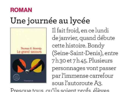 « Thomas B. Reverdy évoque ici la mission d’enseigner, la laïcité, la vie d’écrivain » @LeParisienWE nous présente « Le grand secours » de <a href="/TBReverdy/">Thomas B. Reverdy</a> #rentreelitteraire2023
En librairie ➡ bit.ly/3q74JWL