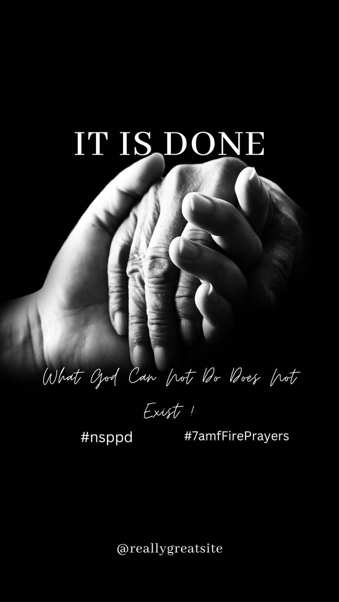 AkuSteve007's tweet image. It🧡 Is 💜 Done 💕♥️

What God Can Not Do Does Not Exist 🤷🏾‍♂️💯%

#NSPPD 🤲🏽
#7amFirePrayers 🔥
@RealJerryEze 🕊️
#Streamsofjoy 🏘️