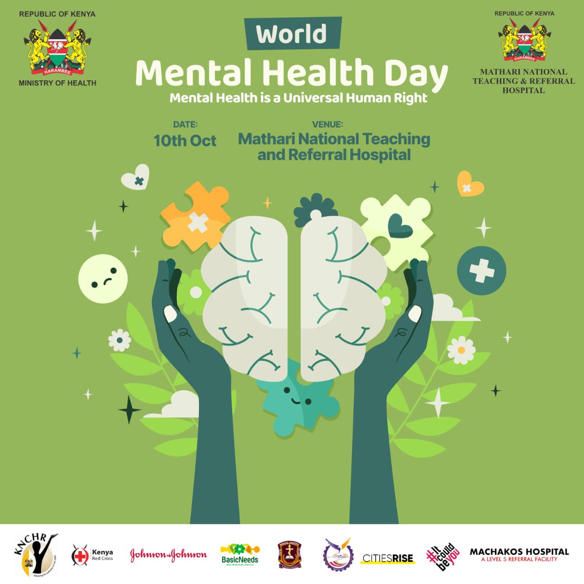 Join us tomorrow to commemorate #WorldMentalHealthDay2023. The overarching goal is to raise global awareness of #mentalhealth concerns and mobilize initiatives in favor of mental health in accordance with this year's theme, "Mental health is a universal human right." 
#WMHD2023