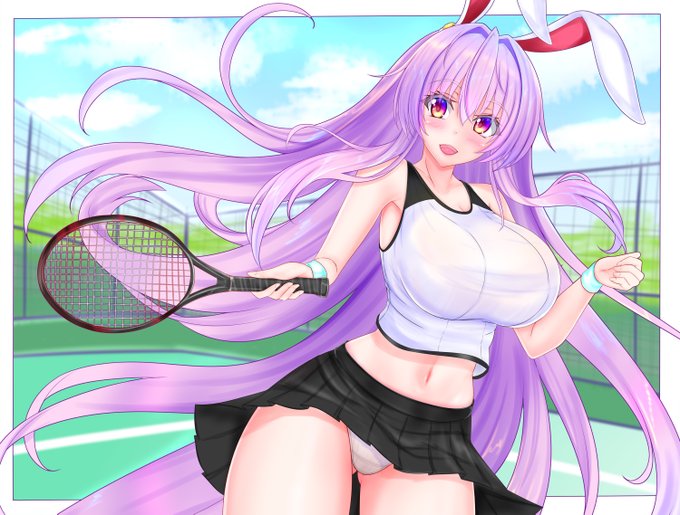 スポーツの日うどんげちゃん
#東方project
テニスなのにバスケットボールが二つ見える 