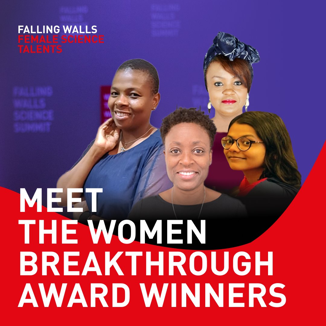 Falling_Walls's tweet image. 🌟 Celebrating female-led research!

Meet the #WomenBreakthroughAward23 Winners:

🏅 Atinuke Chineme, @UCalgary 
🏅 @MarwaShumo, @ZEFbonn 
🏅 Sudeshna Das, @IITKgp 
🏅 Simangele Shakwane, @unisa 

@FW_FST @ElsFoundation