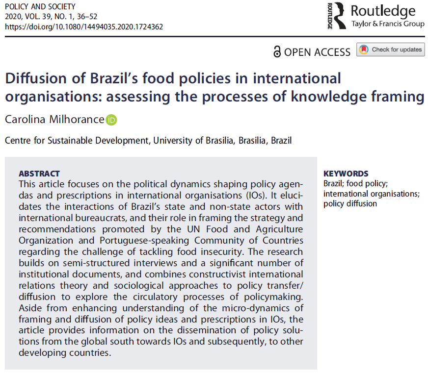 PolicySociety's tweet photo. #ThrowbackMonday #weeklyreading 

👉How do policies flow from the #GlobalSouth to #internationalorganisations &amp; to other #developing countries❓

@MilhoranceCarol studies the diffusion of 🇧🇷 #food policies in #internationalorganisations👇

https://t.co/kykRFhWs1P https://t.co/Ke37rodD6K