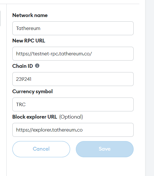 Tathereum_'s tweet photo. Testnet LIVE ✅
- Network Name : Tathereum 
- Network URL:  https://t.co/EEfI3NkzTh
- Chain ID : 239241
- Currency Symbol : TRC
- Block Explorer : https://t.co/8z1g2kYvZN

Faucet will be active soon:
https://t.co/B7UkL081VA https://t.co/P2XWvcSD9L