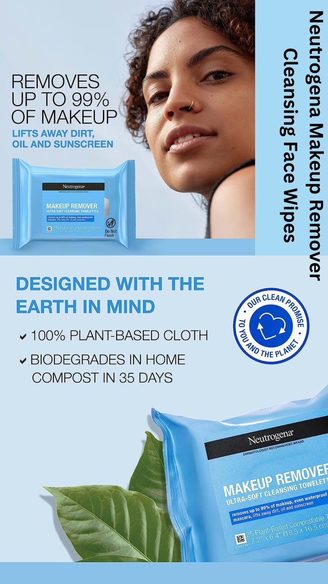 Neutrogena Makeup Remover Wipes Singles, Daily Facial Cleanser Towelettes, Gently Removes Oil &amp; Makeup. Click for details amzn.to/3tkQHSL