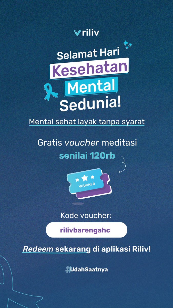 BTS_AHC_IDN's tweet photo. Jangan biarkan dirimu menjadi stress dengan hal-hal yang diluar kuasamu.
Di thread ini ada hadiah juga dari kami & @riliv_app utk bisa menemani ARMY berproses bersama. Semoga bermanfaat yaaπ
#BTS_AHC_IDN #MentalHealthMatters #MentalHealthAwarenessMonth #AHealingCorner #riliv https://t.co/U2ja5odDyM