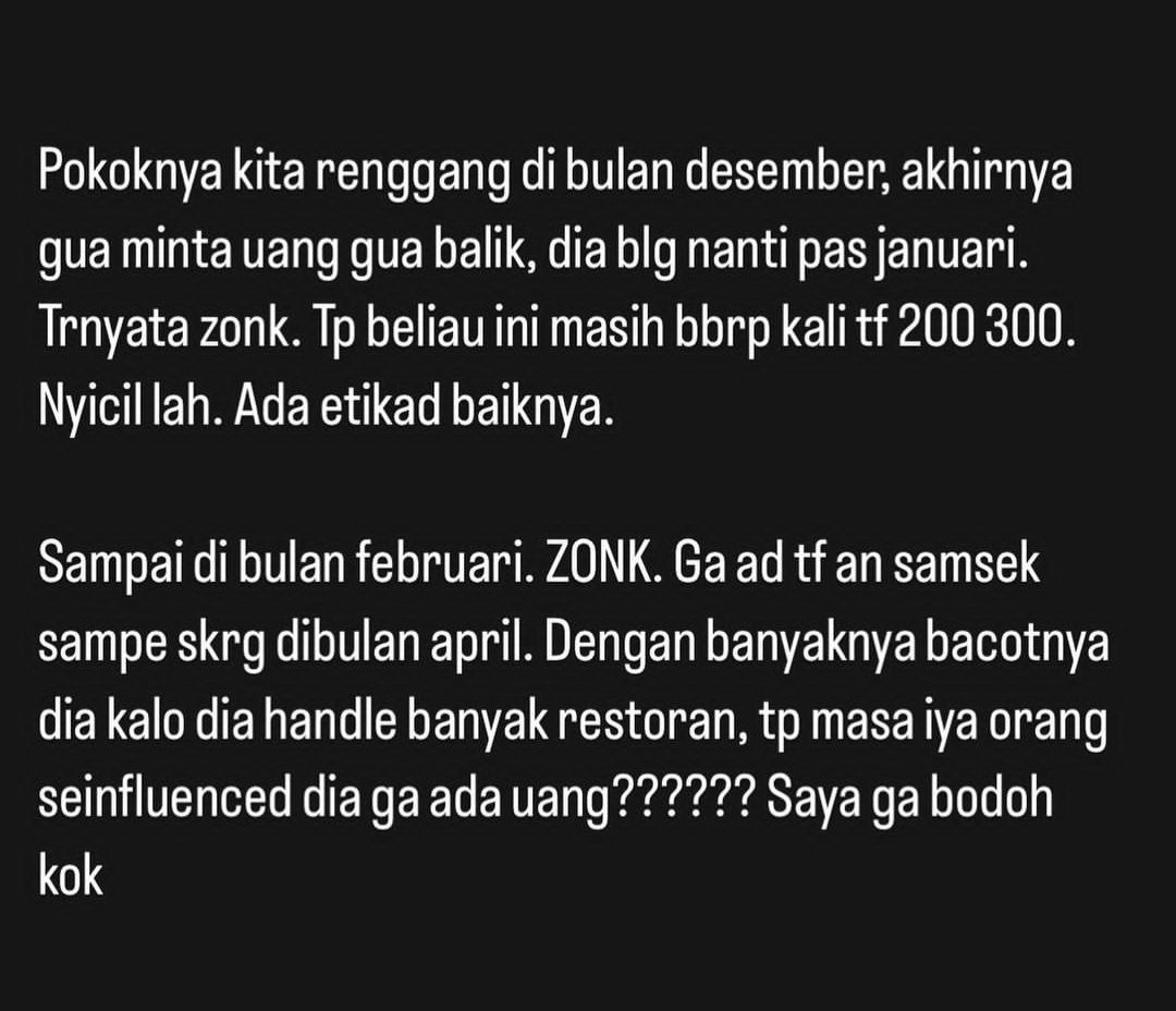 SlVERLlNlN9's tweet photo. TOLONG VIRALKAN. PENIPU JEBOLAN MASTERCHEF INDONESIA HAMDZAH GHANI ARIFIN SUDAH MEMBAWA UANG SAYA 9.3 JUTA. MASIH BANYAK KORBAN LAINNYA #TrendingNow #penipu #masterchefindo https://t.co/5kmjMExtff