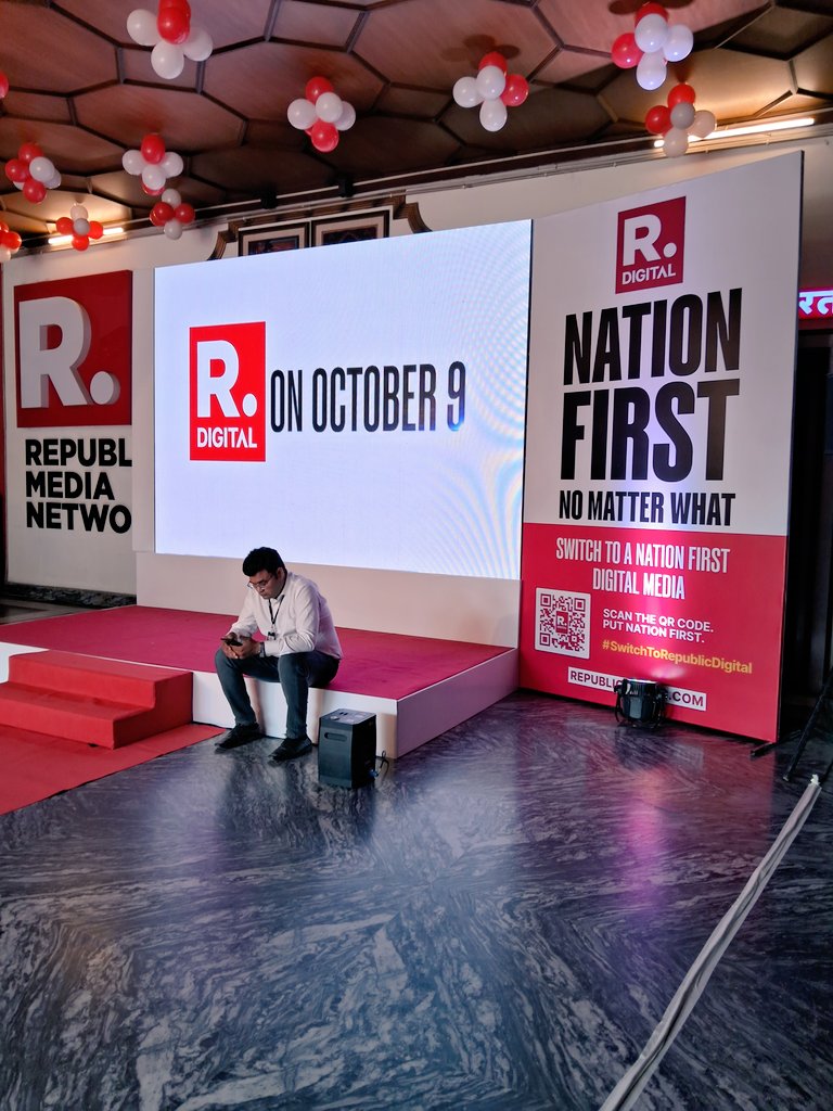 .@republic is all set and decked up for the big launch #RepublicDigital 

#SwitchToRepublicDigital