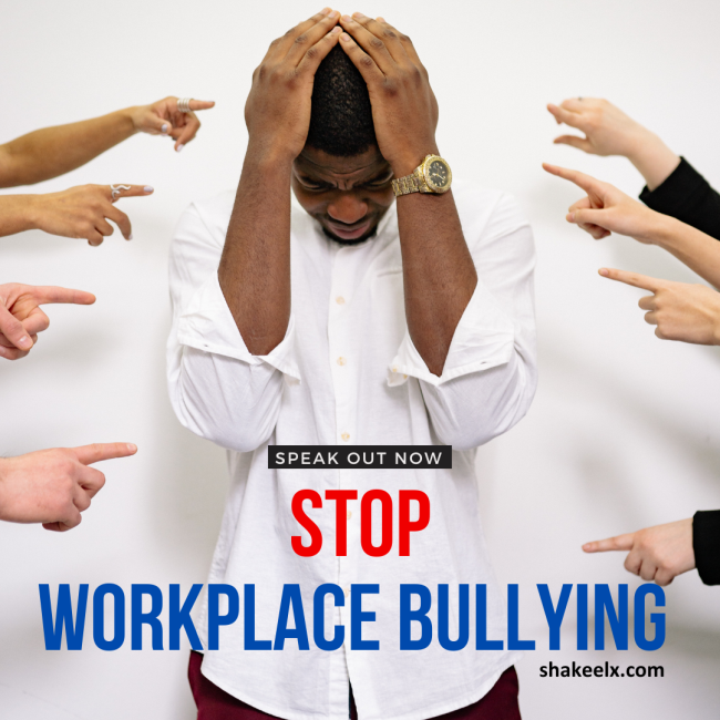 Please help in spreading the awareness.
"Stop Workplace Bullying"
➤SPEAK OUT NOW
#bullying #harassment #mentalhealth #awareness 

Read more
shakeelx.com/blog/stop-work…