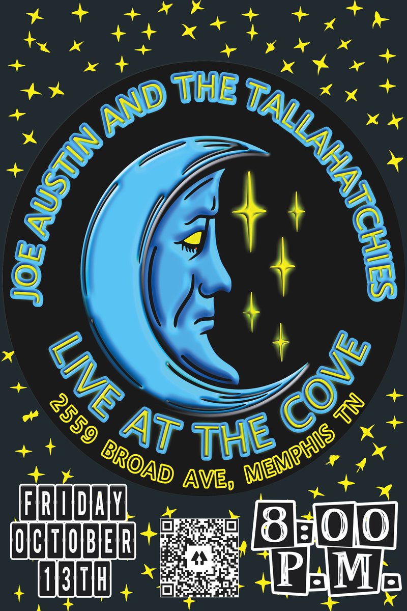 JoeAustinMusic's tweet photo. Come join us Friday October 13th! At The Cove Bar in Memphis TN. Show starts at 8:00 P.M. #thecovebar #memphis #memphismusic #broadave #livemusic #joeaustinandthetallahatchies #liveband #fridaythe13th https://t.co/SDJzMnuWW5