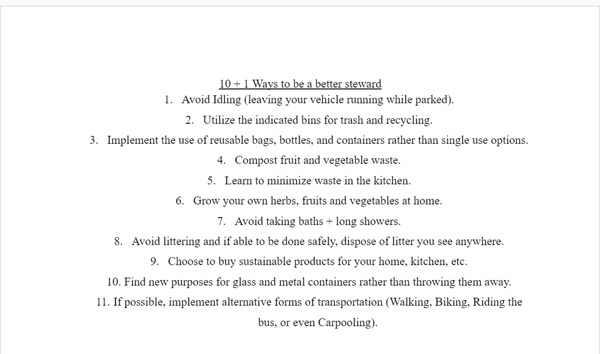 AdanRodri531's tweet photo. Here are my 10 ways to be a better steward! I hope some of these tips are helpful!
#WebT23 #WT2108 #GoalsProject https://t.co/2IlTF3ST8W