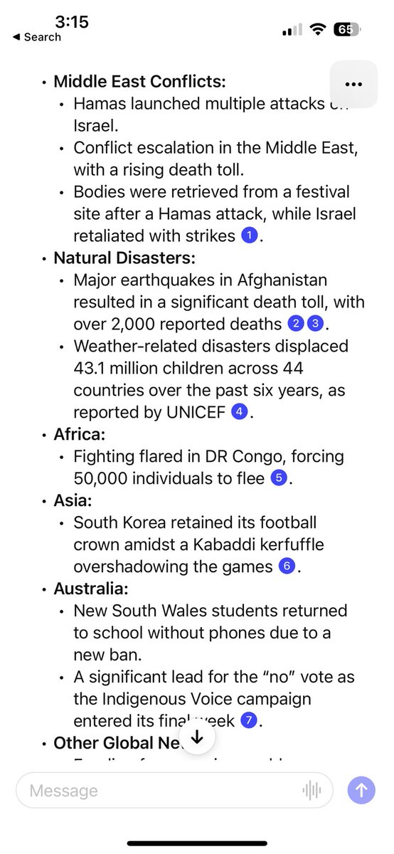 SahKilic's tweet photo. I’ve gone from avoiding all news to stop mental health decline, to now being informed without the headaches.

ChatGPT with Bing access in-chat is a game changer. https://t.co/XQYIwOCpsq