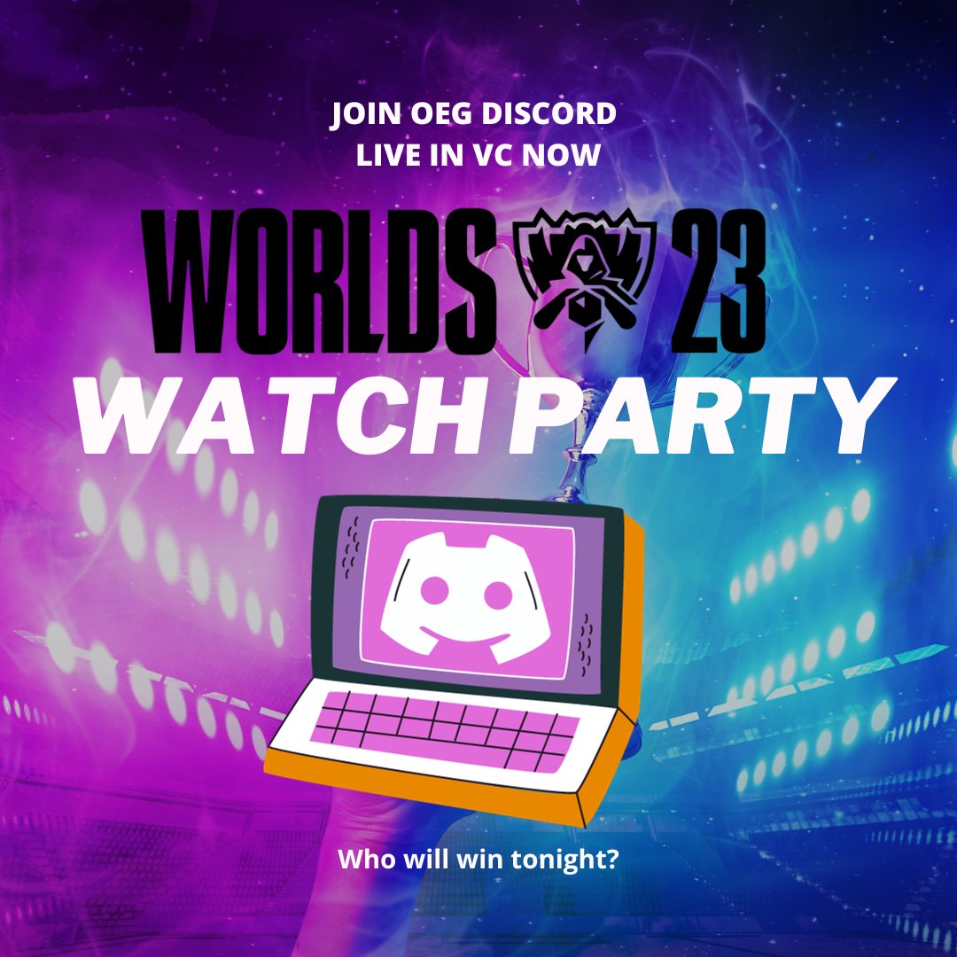 Wanna be hanging out in a voice channel for Worlds right now?

discord.gg/uBVcYJ5Kv9
#leagueoflegends #worlds #lolworlds